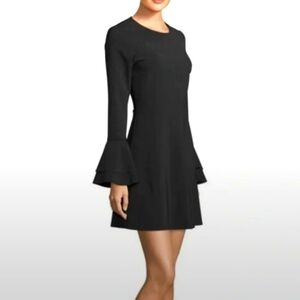 Parker Orlando Black Long Sleeve Mini Dress